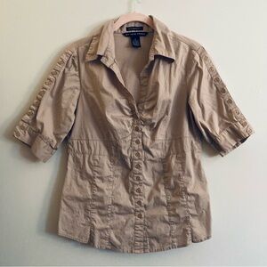 3/$35 ANTILIA FEMME button blouse